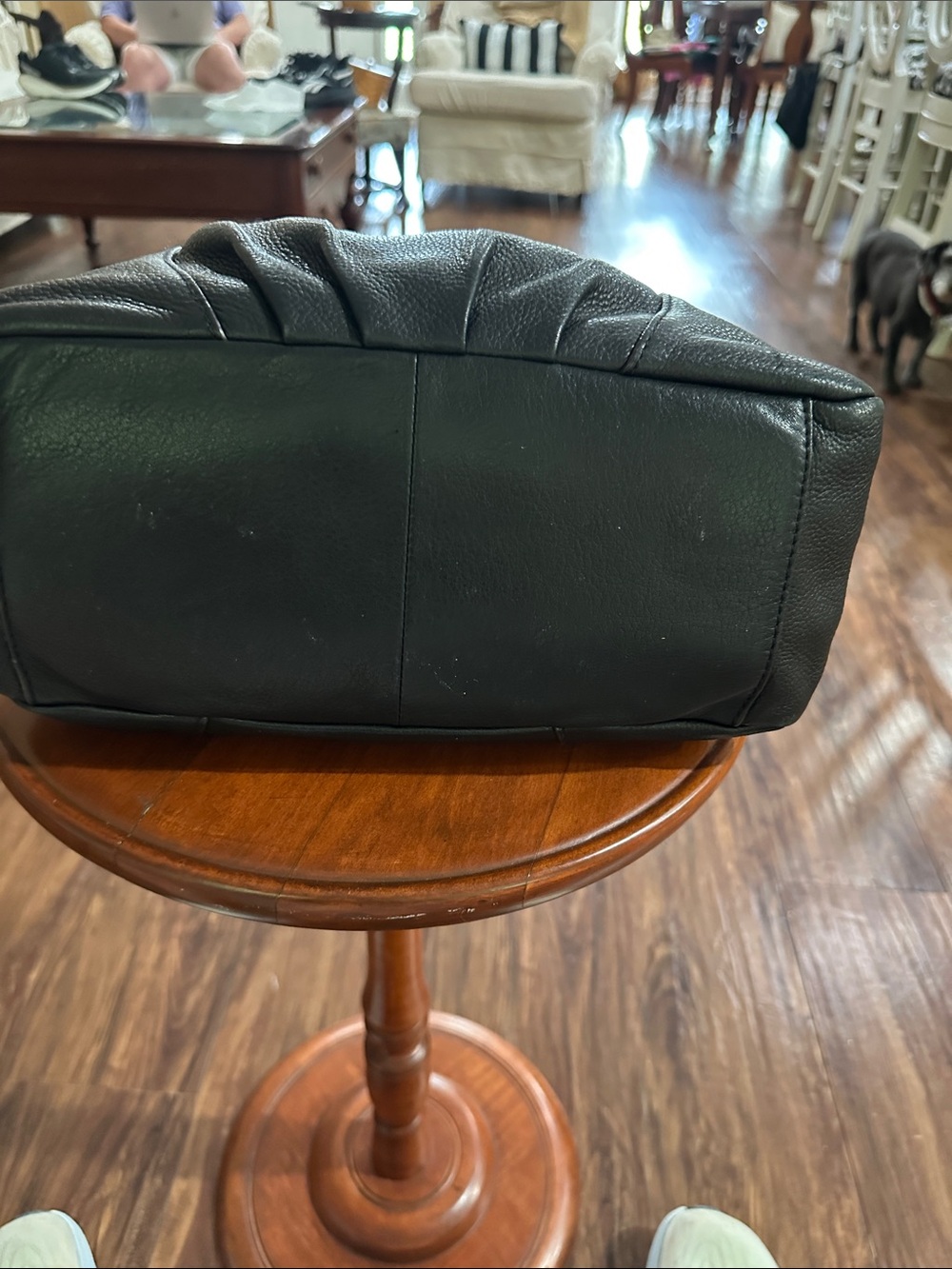 b. makowsky Black Pebbled Leather Hobo Bag - Picture 7 of 9